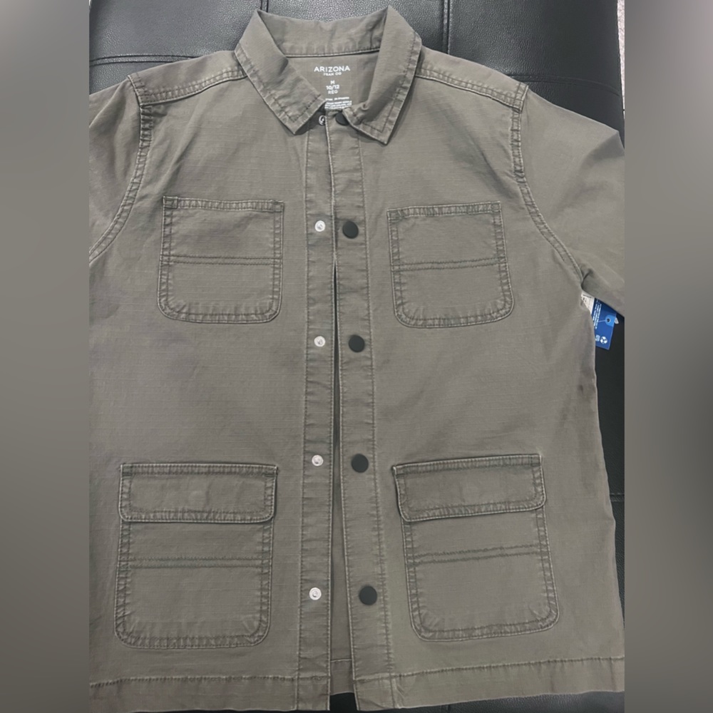 Arizona Jean Co Seaweed Color Jacket Boys Size 10/12 - Picture 3 of 6